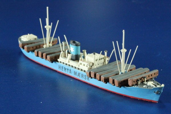 Herta Maersk mit 13 Wagons,Welt der Schiffsminiaturen H LIZ 12b ,Maßstab 1:1250