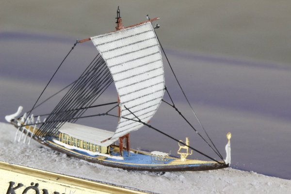 Ägyptisches Königsschiffe mit Segel